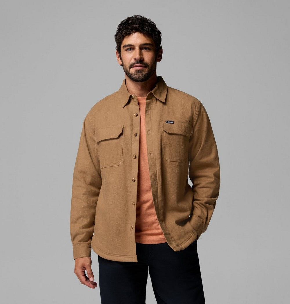 Men's Tall Fleece-Lined Shirt Jacket - Blue