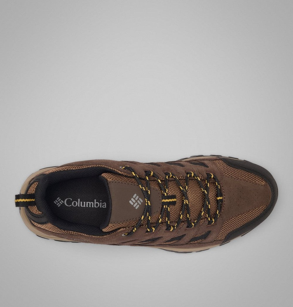 Men's Leather And Mesh Hiking Shoes - Gray