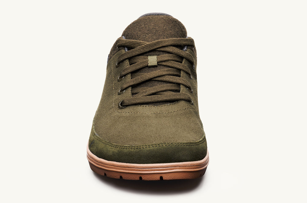 Canvas And Wool Casual Sneaker - Blue