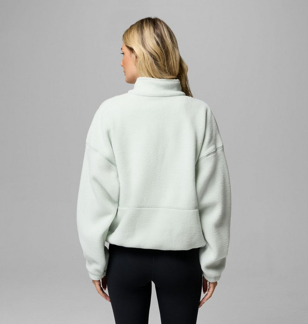 Women's Fleece Half-Zip Pullover - Blue Grey
