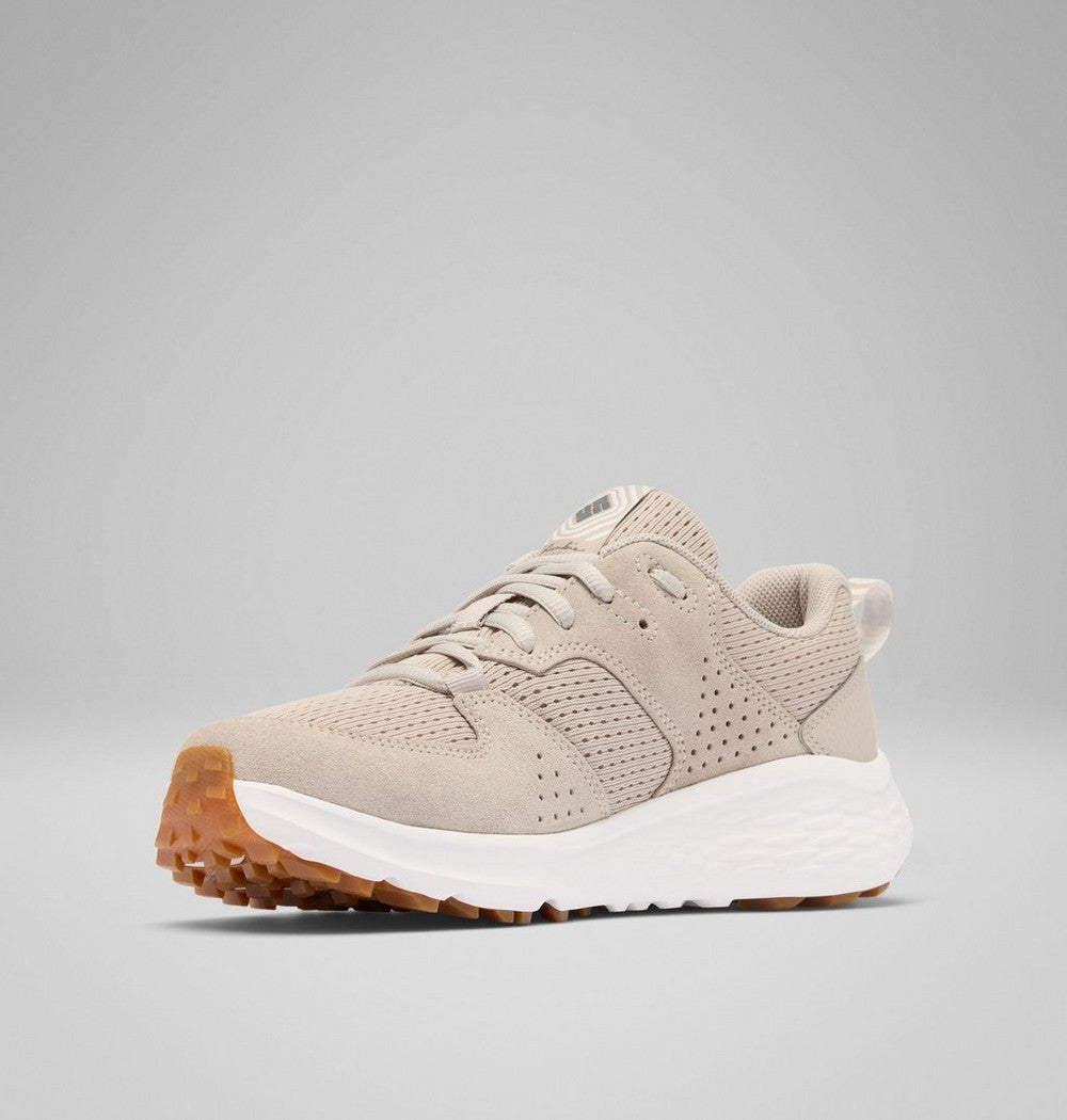 Women's Mesh And Suede Walking Shoe - Beige