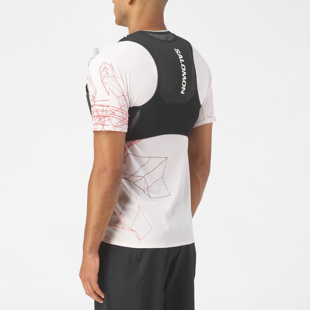 Running Hydration Vest With Flasks - Red/Black