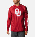 Men's Heather Long-Sleeve Team Logo Shirt - Red