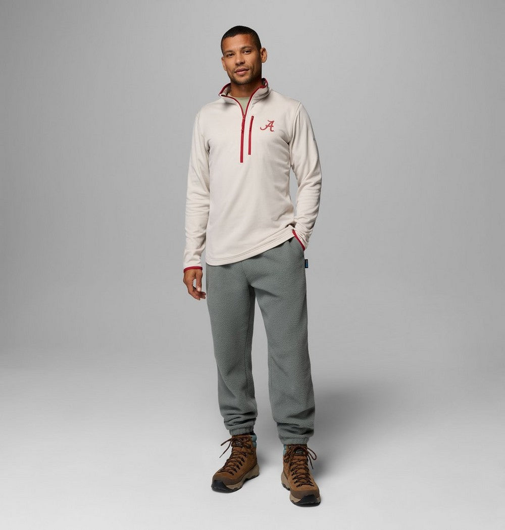 Men's Grid Fleece Half-Zip Pullover - Gray