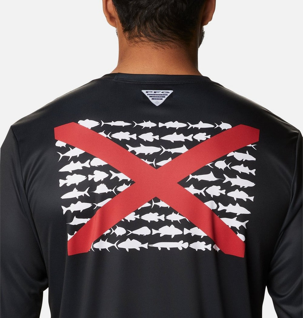 Men's Long Sleeve Fishing Shirt - Blue Navy