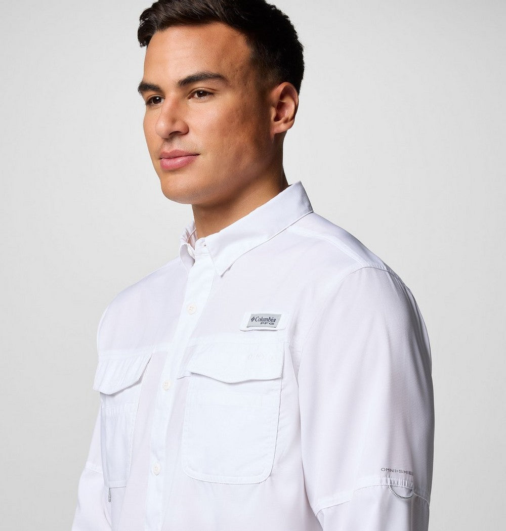 Men's Long Sleeve Fishing Shirt - White