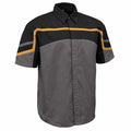 Men's Reflective Mechanic Shirt - Black Gray Orange