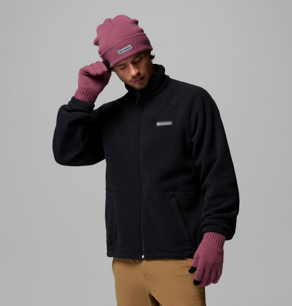 Knit Beanie and Touchscreen Glove Set - Black