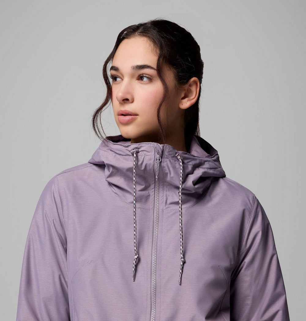 Women's Lightweight Hooded Rain Jacket - Fuchsia