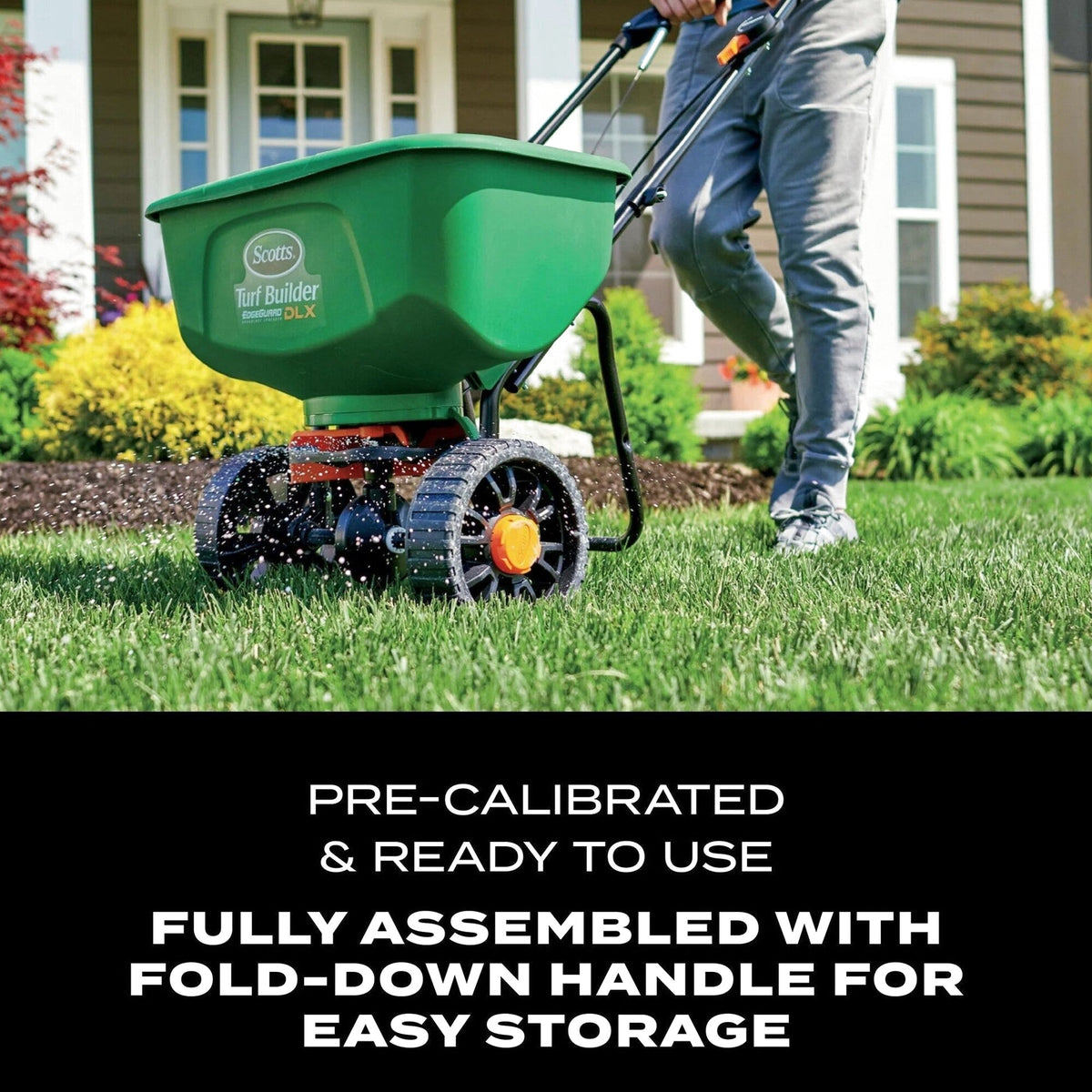 Scotts Turf Builder EdgeGuard DLX Broadcast Spreader - 15,000 Sq. Ft.