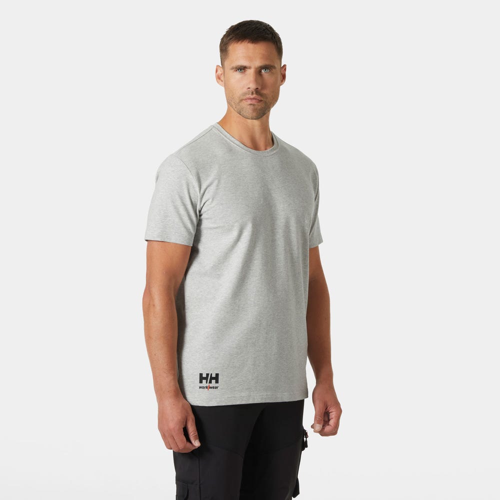 Cotton Stretch Work T-Shirt - Gray