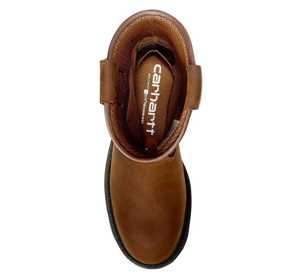 Women's 11-Inch Waterproof Pull-On Work Boot - Brown