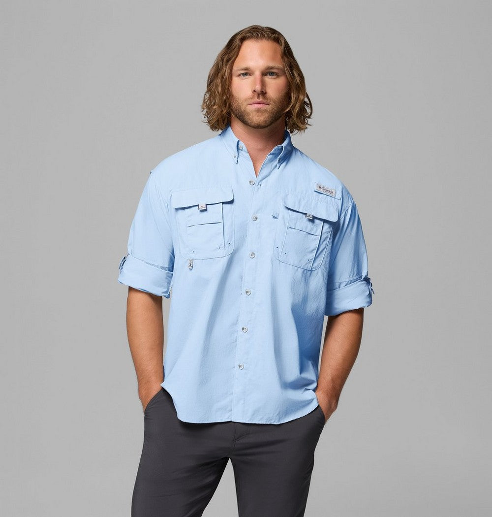 Men's Vented Long-Sleeve Fishing Shirt - Blue