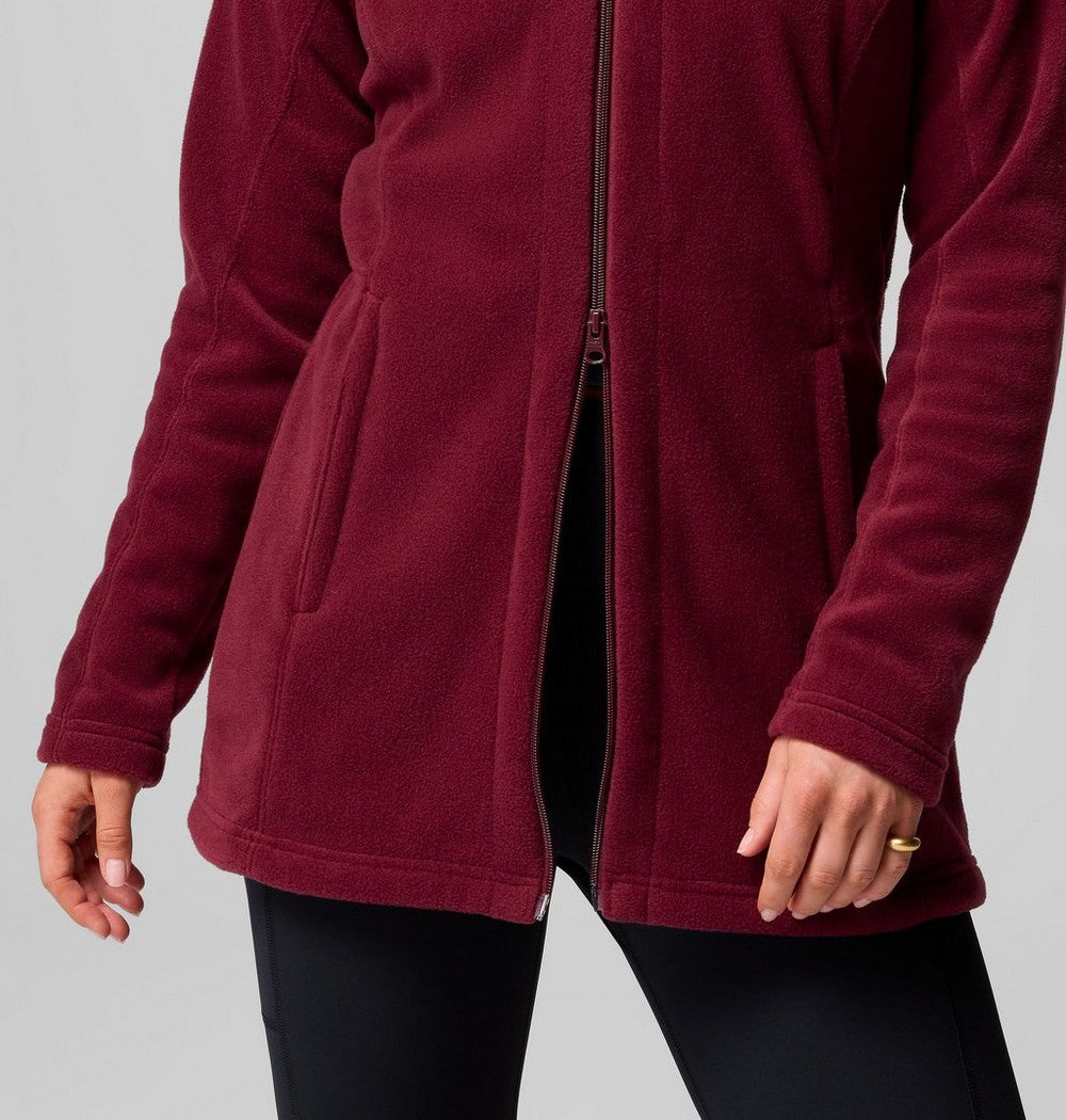 Women's Long Fleece Hoodie - Pink
