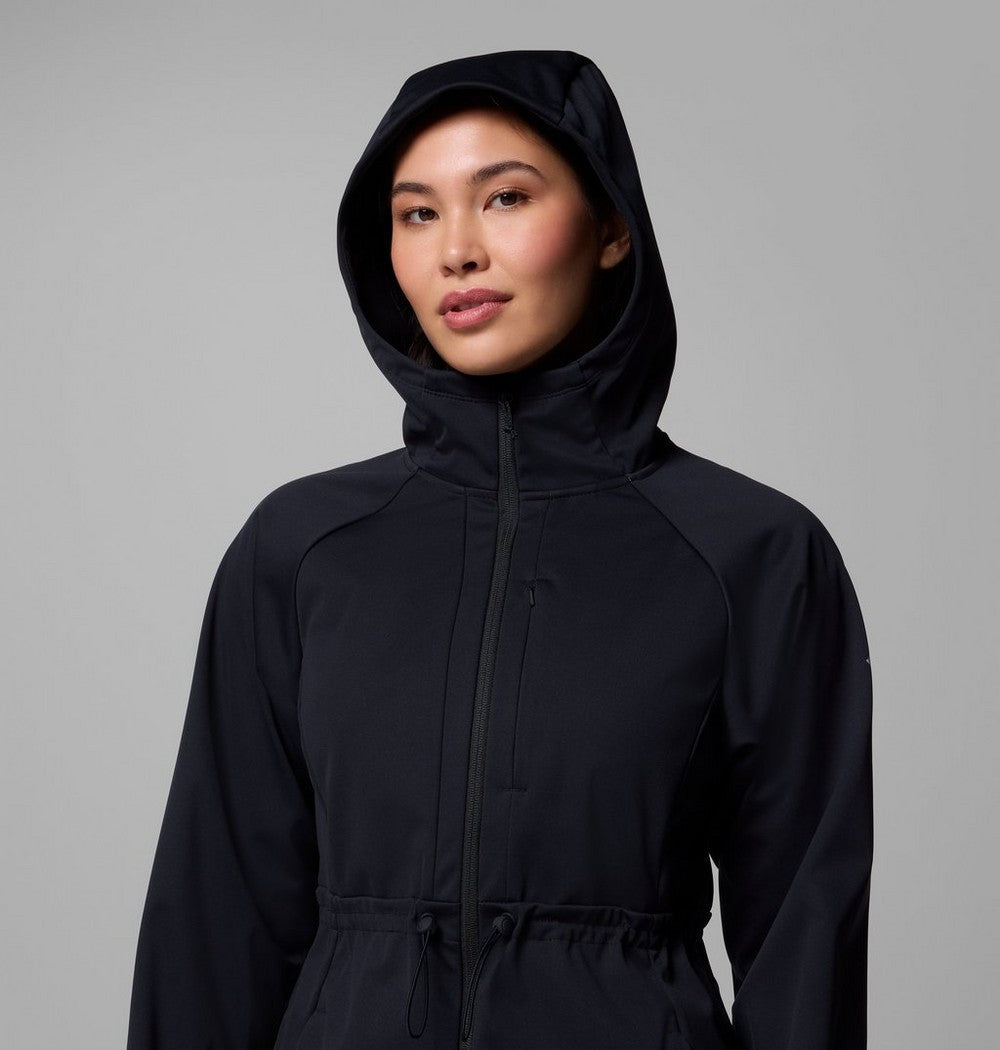Women's Hooded Softshell Jacket - Stone Green