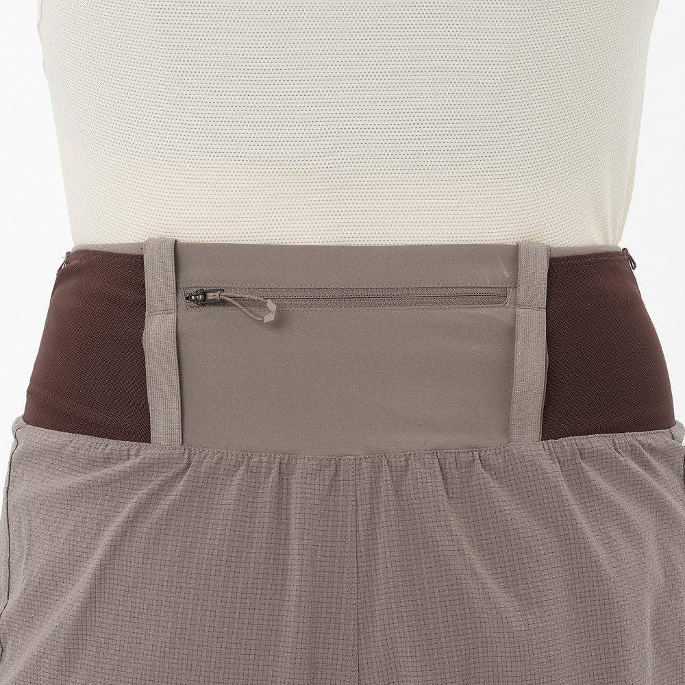 Women's 5-Inch 2-In-1 Trail Shorts - Burnt Umber