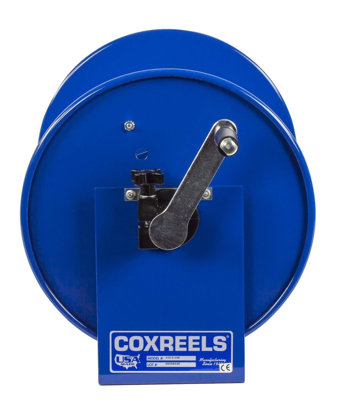 Coxreels Compact Hand Crank Steel Hose Reel, 4,000 PSI, Holds 3/8 in x 50 ft Hose - 112-3-50
