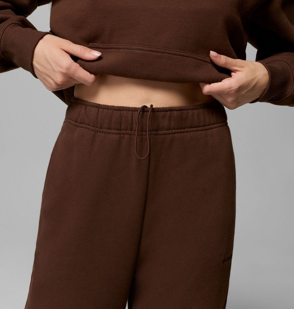 Women's Cotton Blend Joggers - Brown