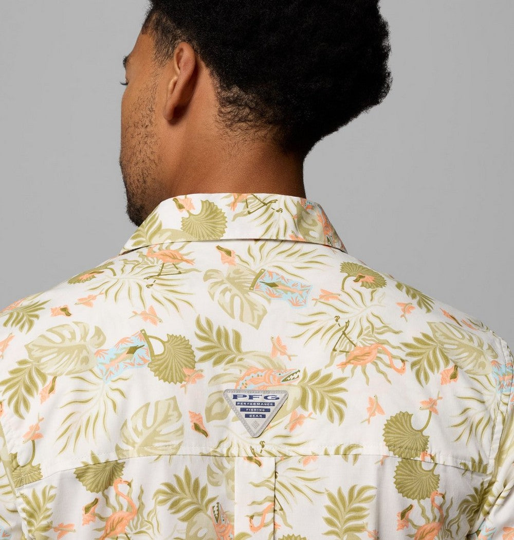 Men's Short-Sleeve Cotton Camp Shirt - Gray