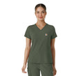 Women's V-Neck Tuck-In Scrub Top - Mint
