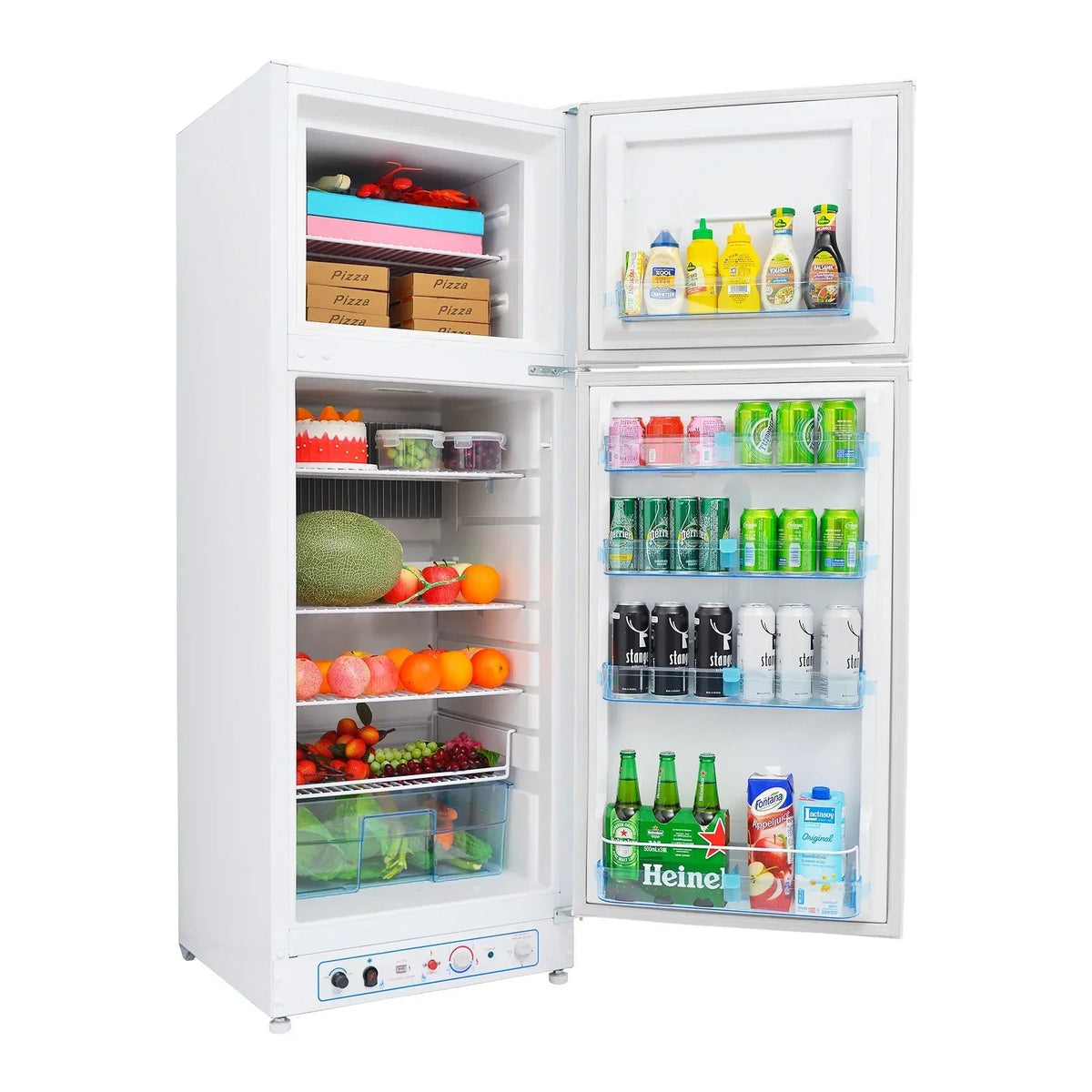 Smad Propane Refrigerator With Freezer, 9.4 Cu Ft, 64 in H, AC 110V - XCD275