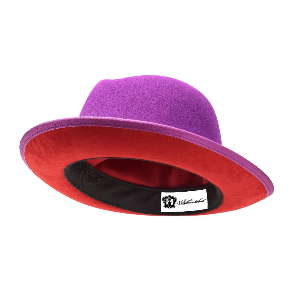 Classic Center-Creased Fedora-King (Violet Purple)