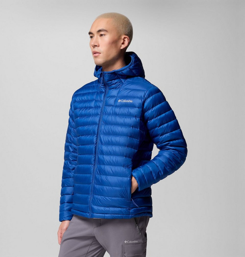 Men's Packable Down Hooded Jacket - Blue