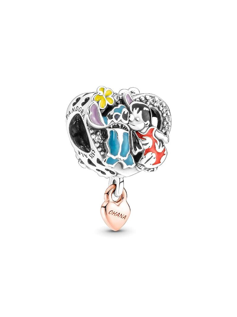 Colorful Alien Character Sterling Silver Charm Set