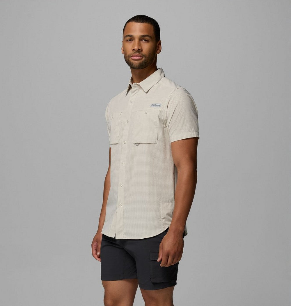 Men's Vented Short-Sleeve Fishing Shirt - Blue