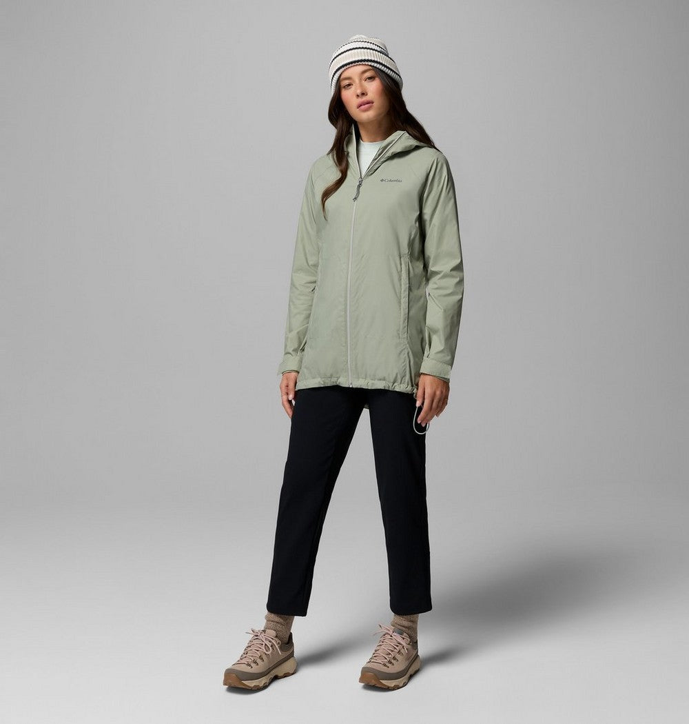 Women's Lined Long Rain Jacket - Blue