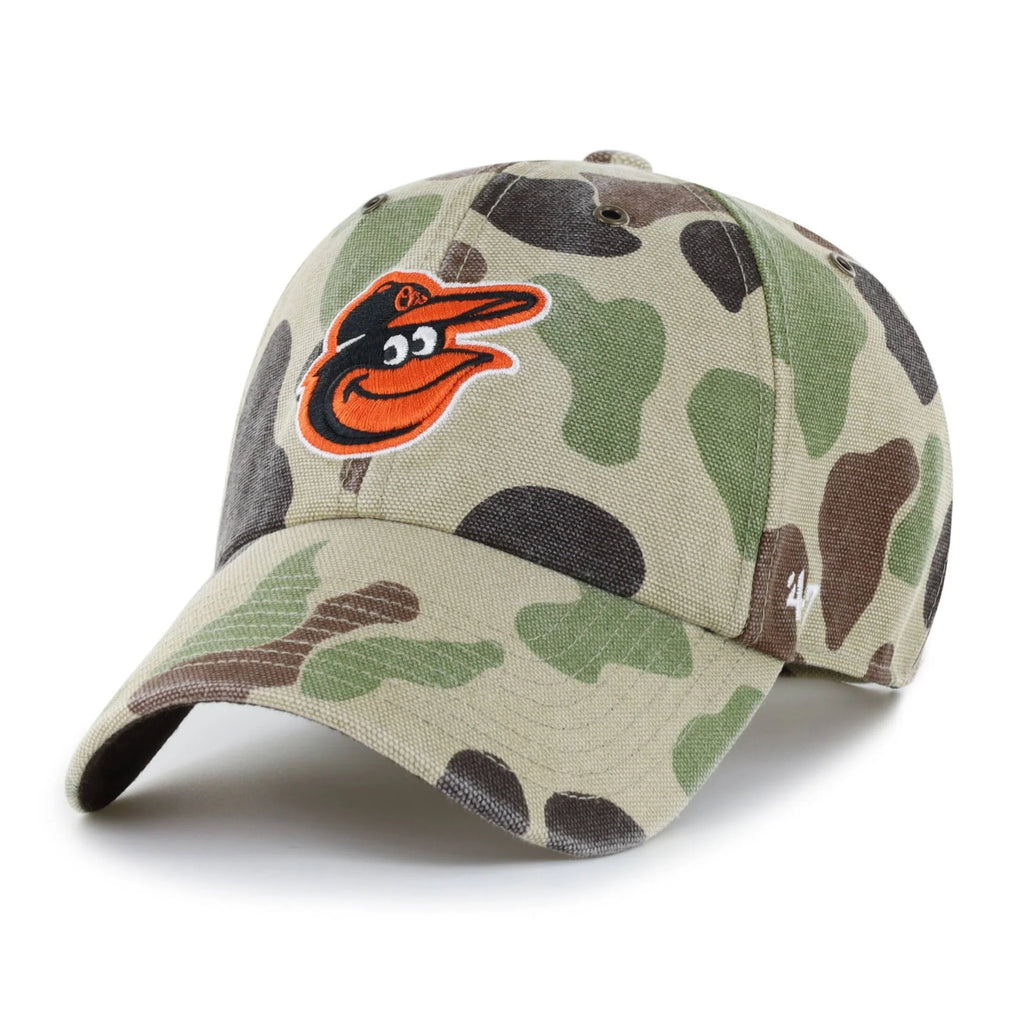 Camo Baseball Cap With Embroidered Team Logo