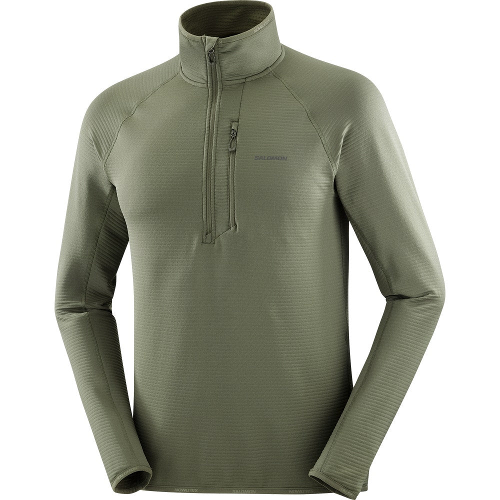 Men's Lightweight Half-Zip Fleece - Brown