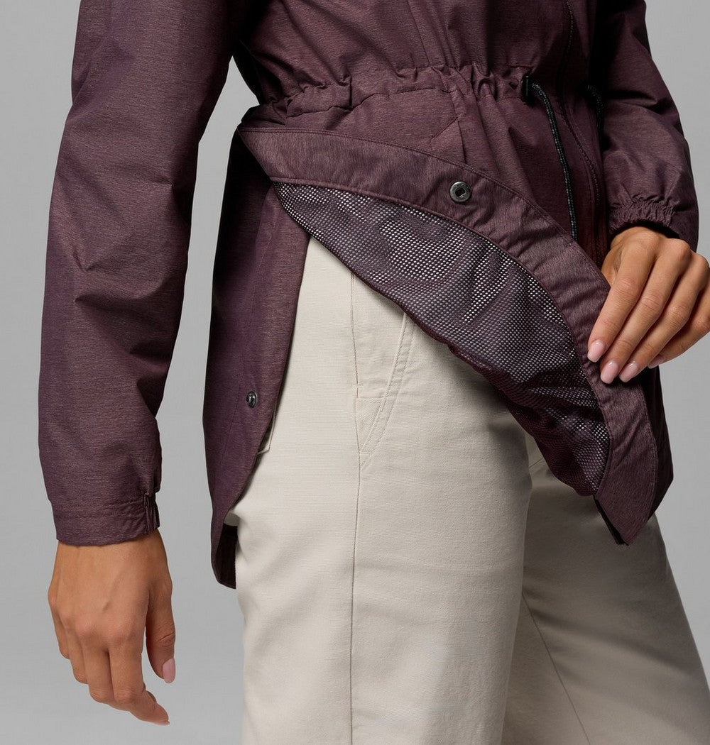Women's Lightweight Hooded Rain Jacket - Fuchsia