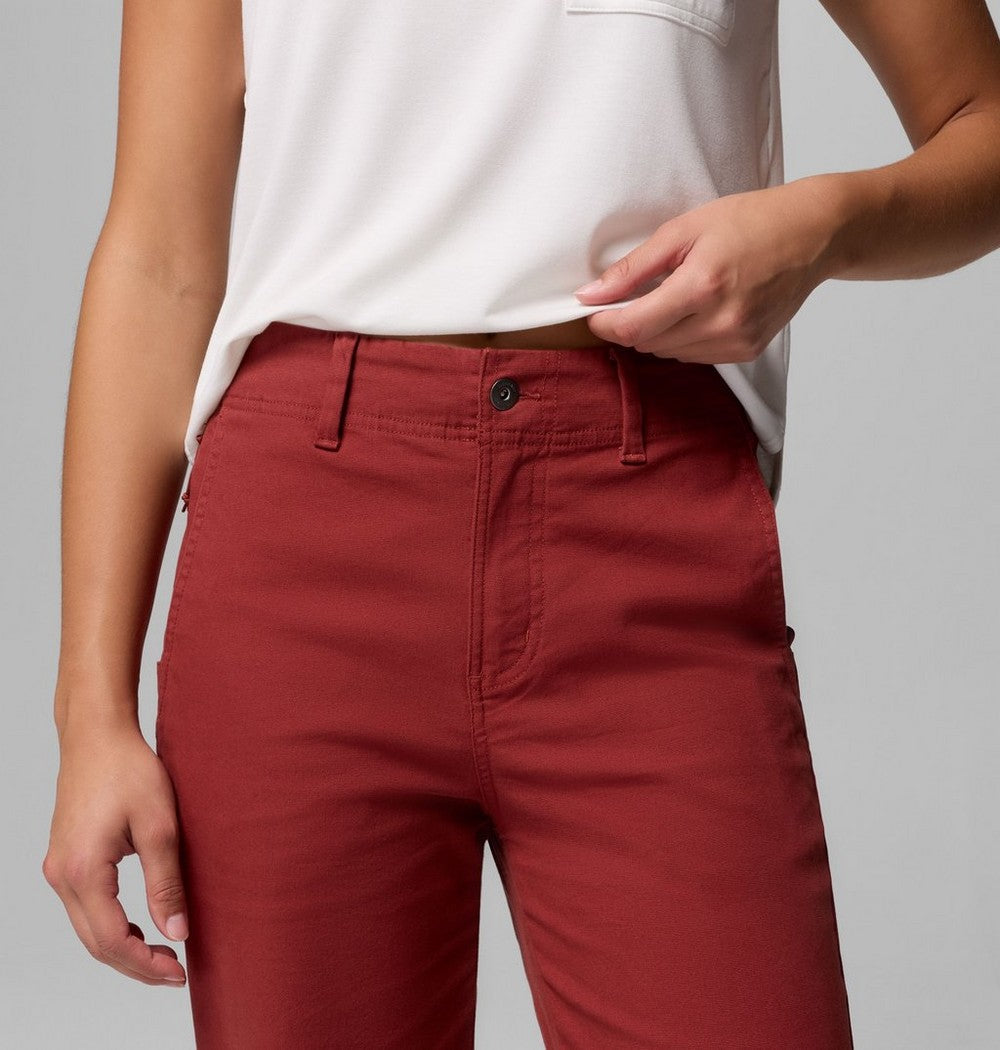 Women's High-Rise Straight Leg Pants - Red