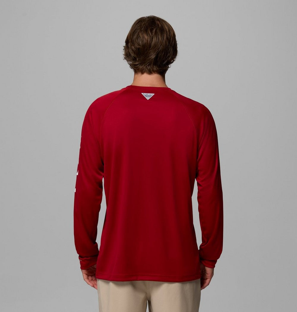 Men's Tall UPF 50 Long Sleeve Fishing Shirt - Red