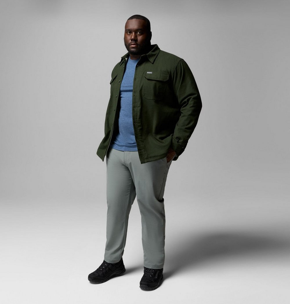 Men's Big Fleece-Lined Shirt Jacket - Blue