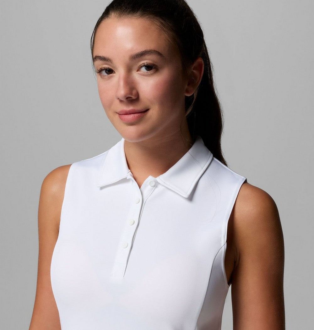 Women's Sleeveless Golf Dress With Shorts - White