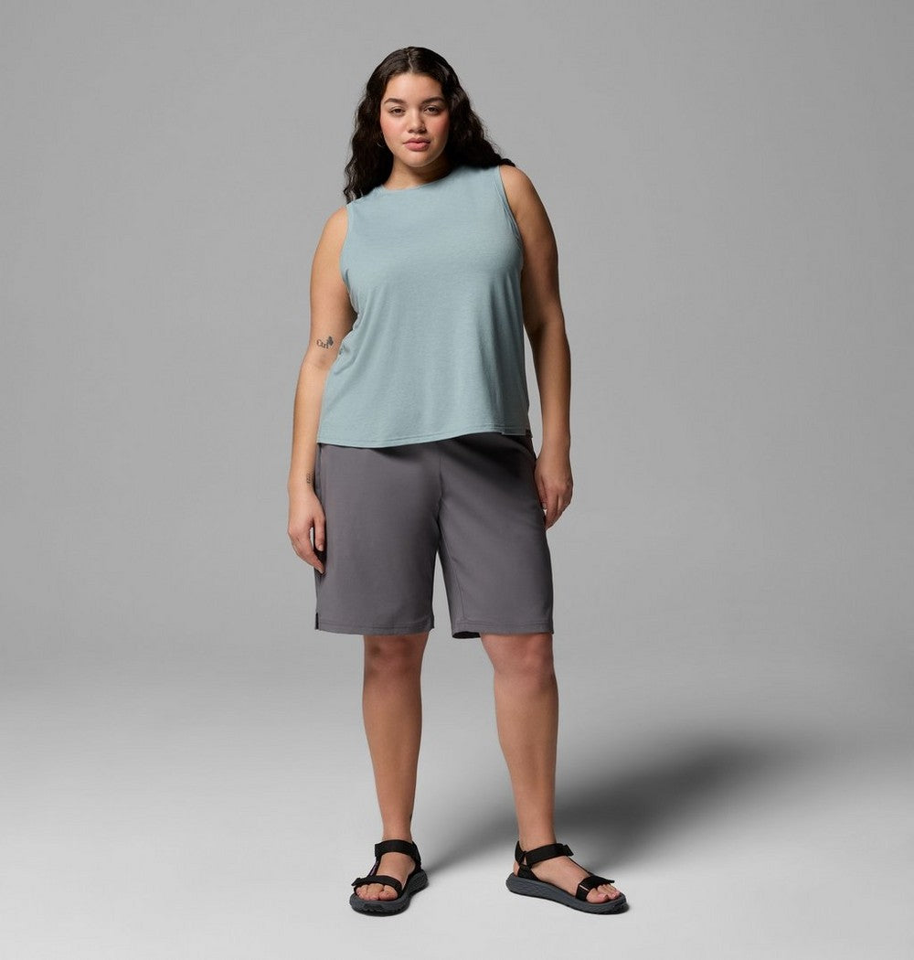 Women's Plus UPF 50 Stretch Tank - Grey
