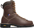 8-Inch Waterproof Alloy Toe Work Boots - Brown
