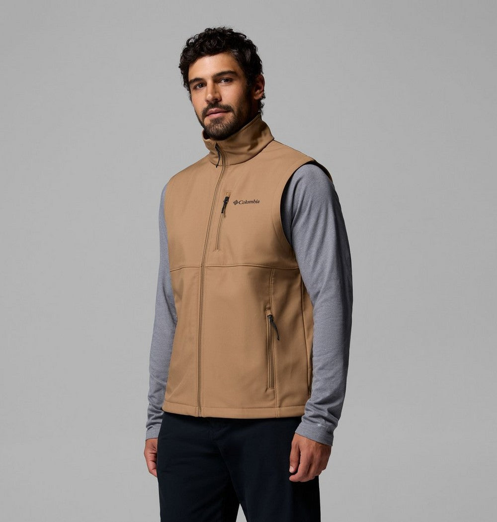 Men's Wind-Resistant Softshell Vest - Gray