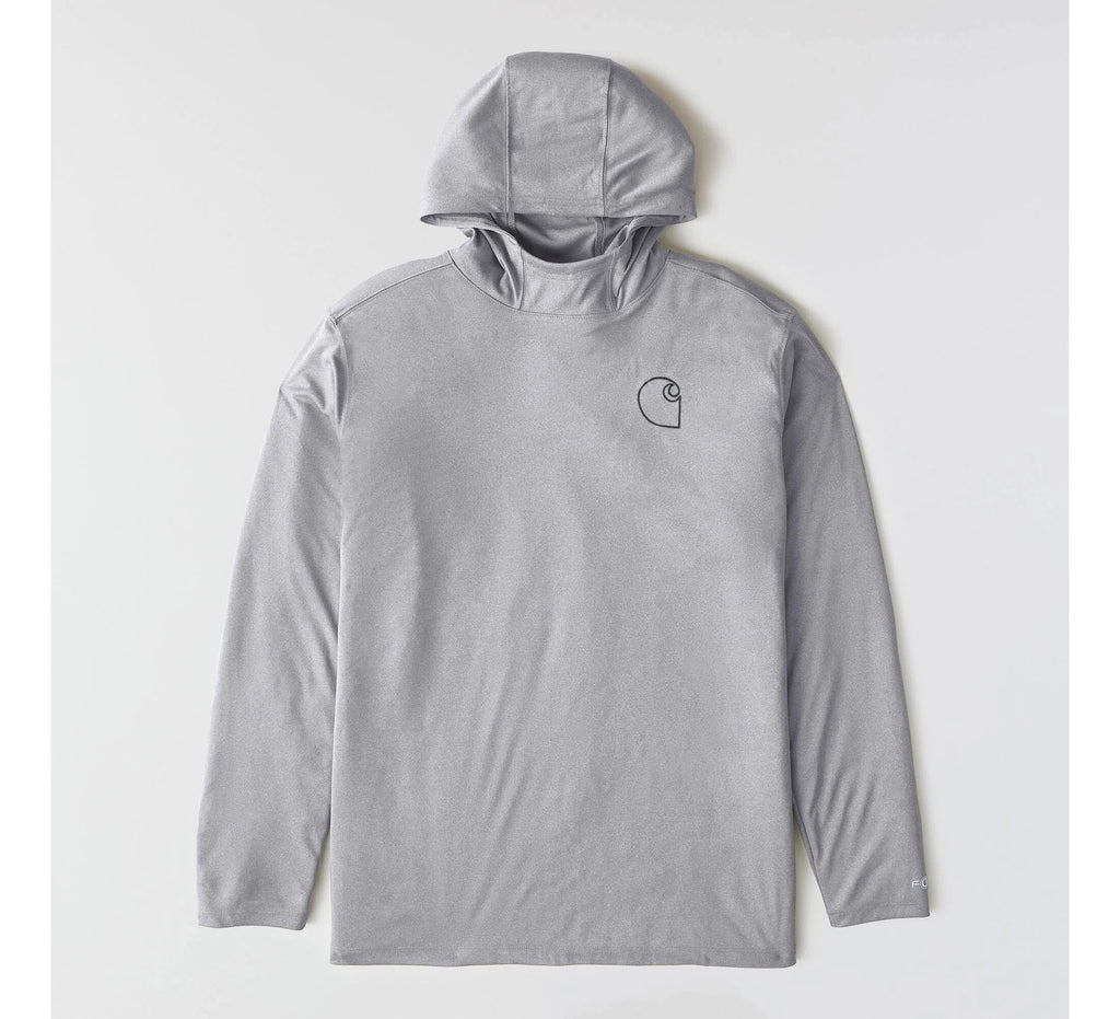 Men's UPF Hooded Long Sleeve Shirt - Steel