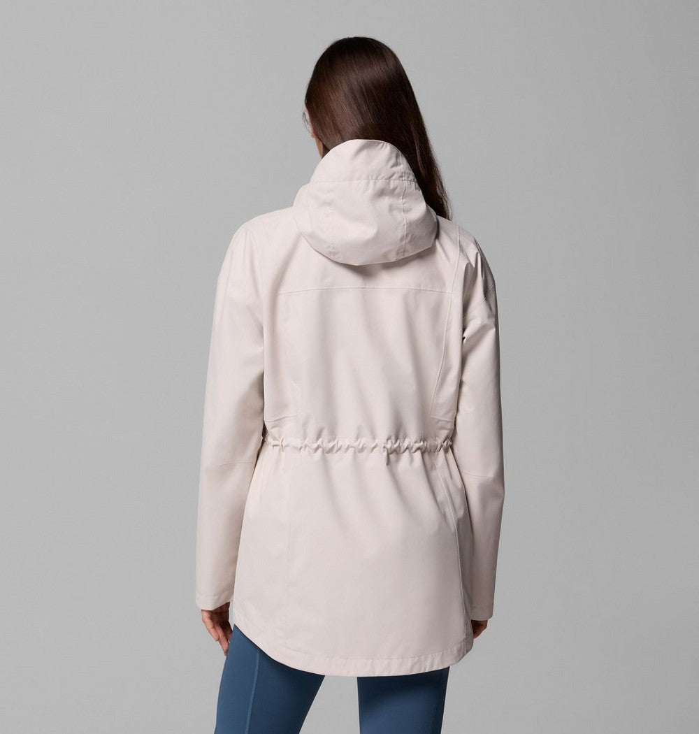 Women's Long Waterproof Rain Jacket - Mauve