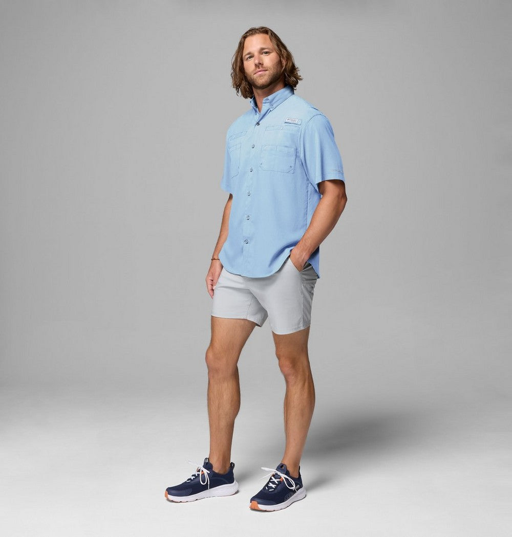 Men's Short-Sleeve Fishing Shirt - Blue
