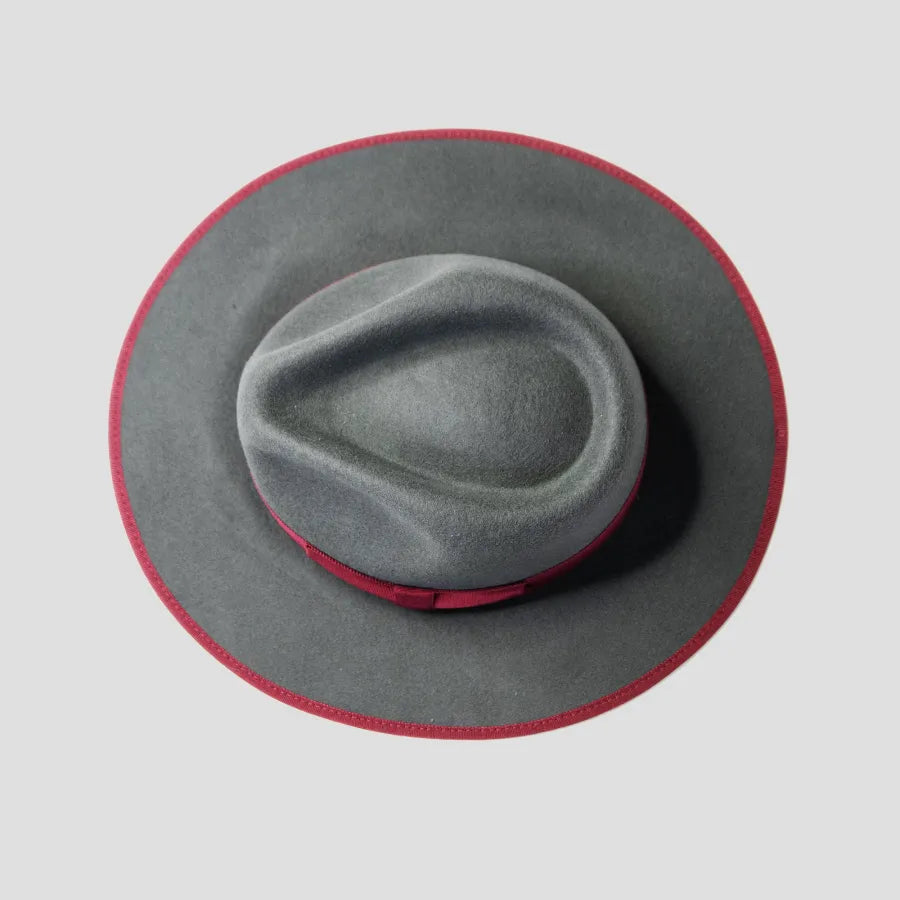 Ferguson Fedora - Slate+Burgundy