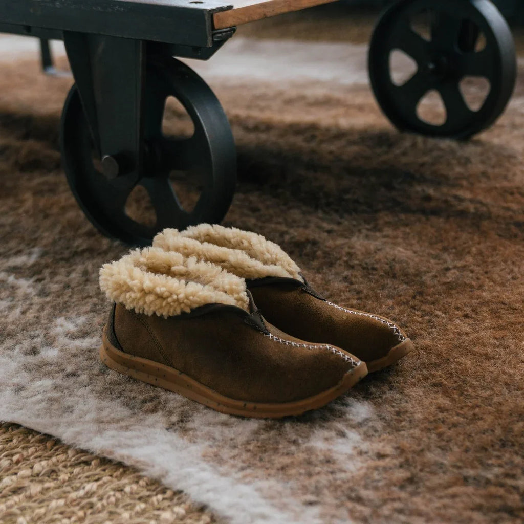 Women's Shearling Slip-On Ankle Boot - Chestnut