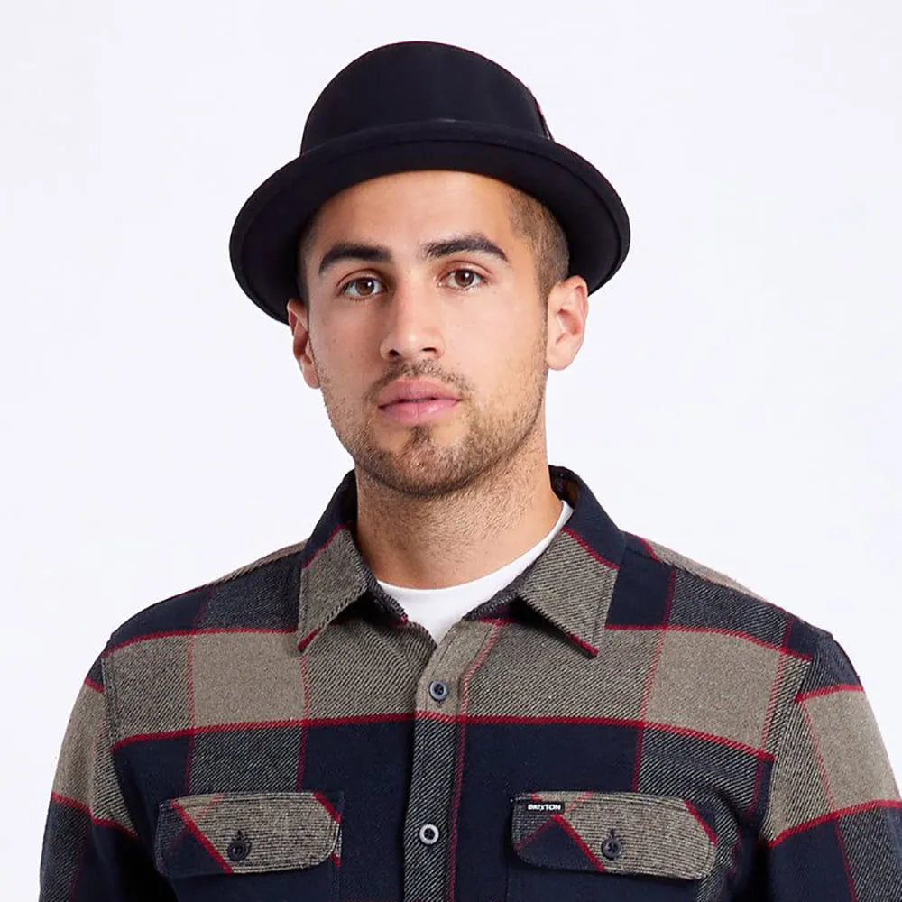 Brighton Wool Felt Pork Pie Hat - Black