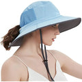 Sun Hat For Men/Women, Waterproof Wide Brim Bucket Hat Foldable Boonie Hat For Fishing Hiking Garden Safari Beach Upf 50/Waterproof