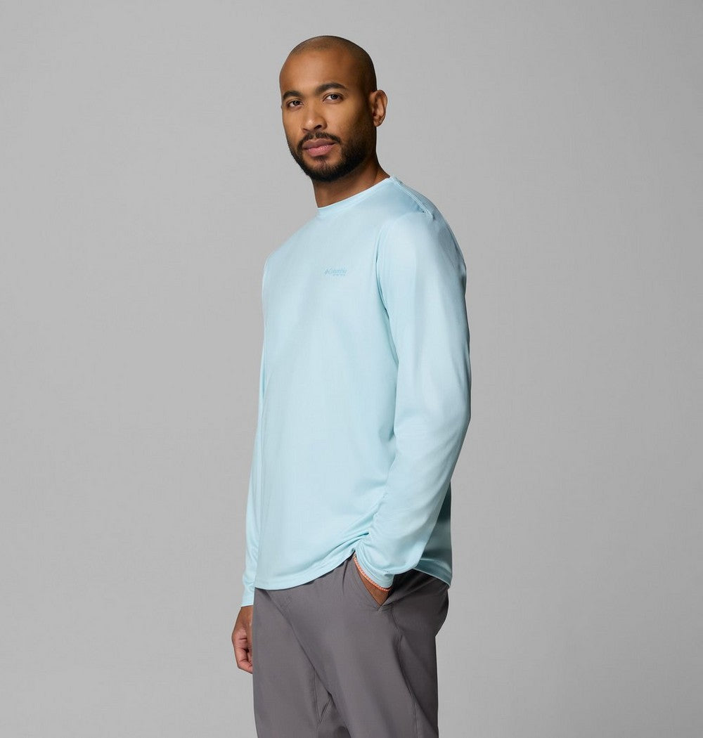 Men's Long Sleeve Fishing Shirt - Blue Navy