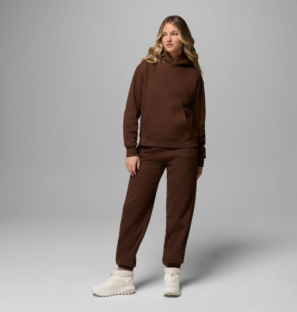 Women's Midweight Cotton Blend Hoodie - Brown