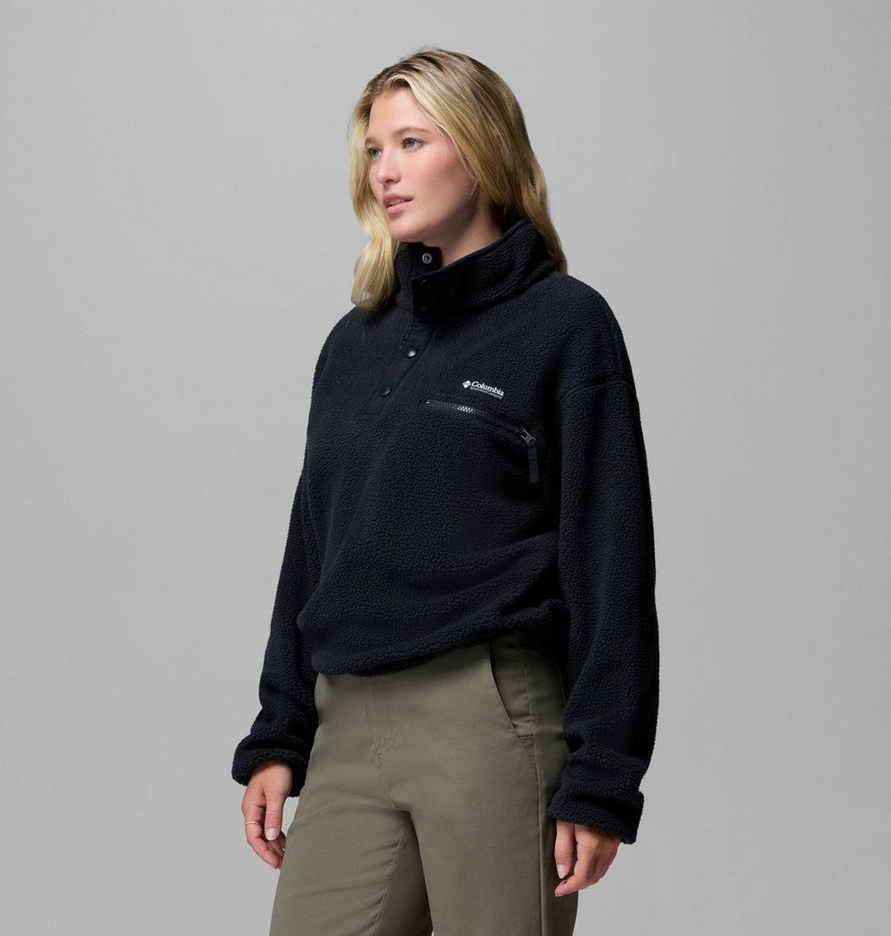 Women's Cropped Half-Snap Fleece Pullover